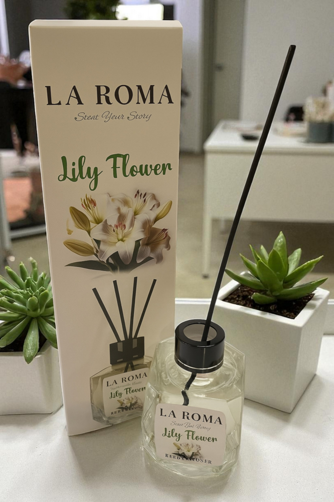 Odorizant cameră La Roma Lily Flower 130ml – Parfum de crin alb pentru ambient elegant [1]