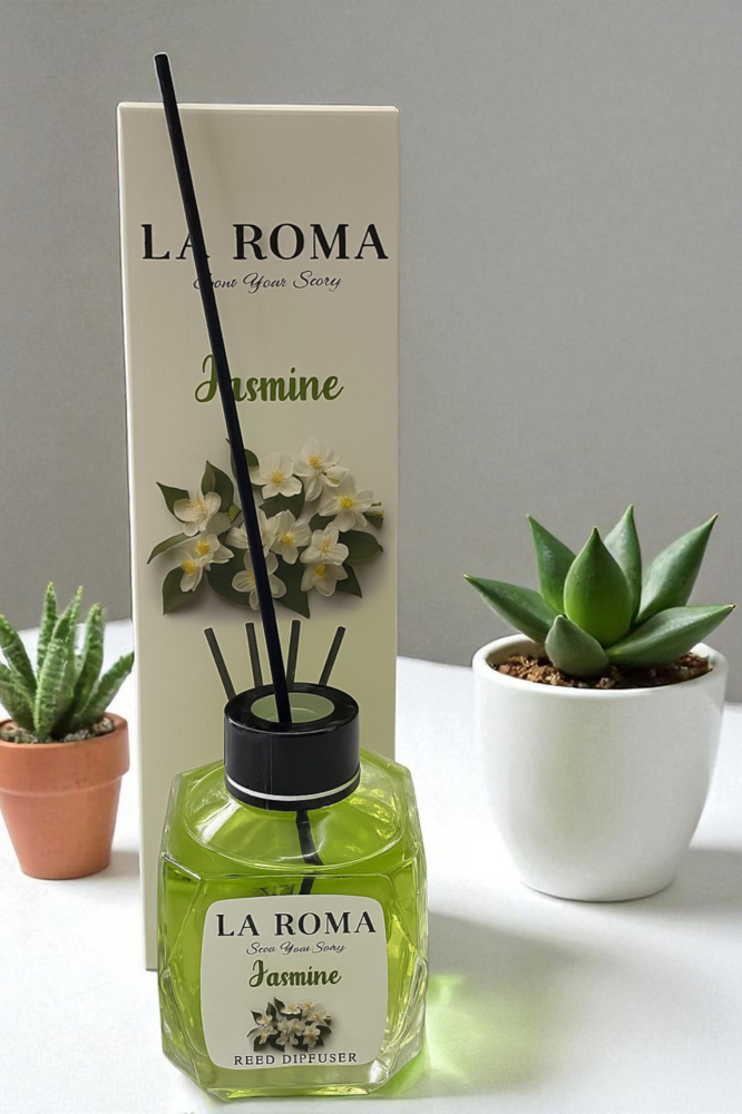 Difuzor cameră La Roma Jasmine 130ml – Odorizant floral cu bețișoare [1]