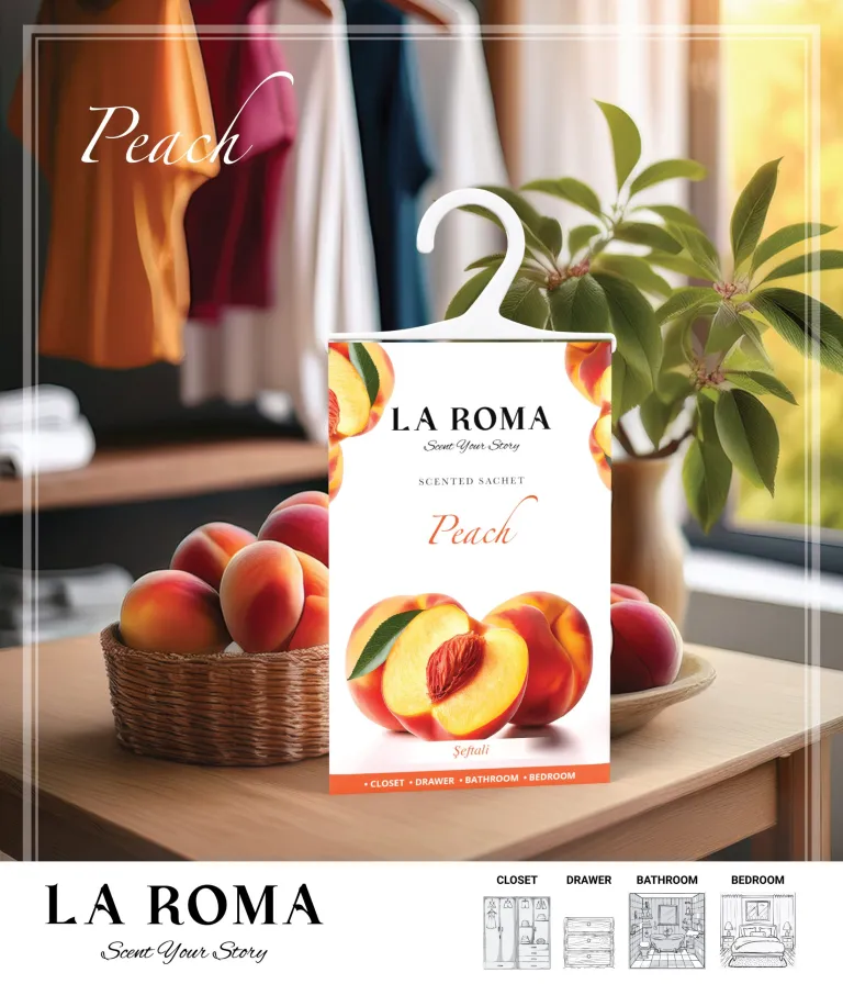 Odorizant de dulap La Roma Piersică 26g – Săculeț parfumat pentru haine [1]