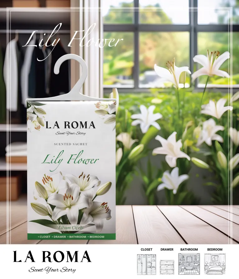 Odorizant de dulap La Roma Floare de lilyum 26g – Săculeț parfumat pentru haine [1]