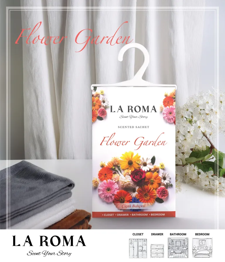 Odorizant de dulap La Roma Floare de grădină 26g – Săculeț parfumat pentru haine [1]