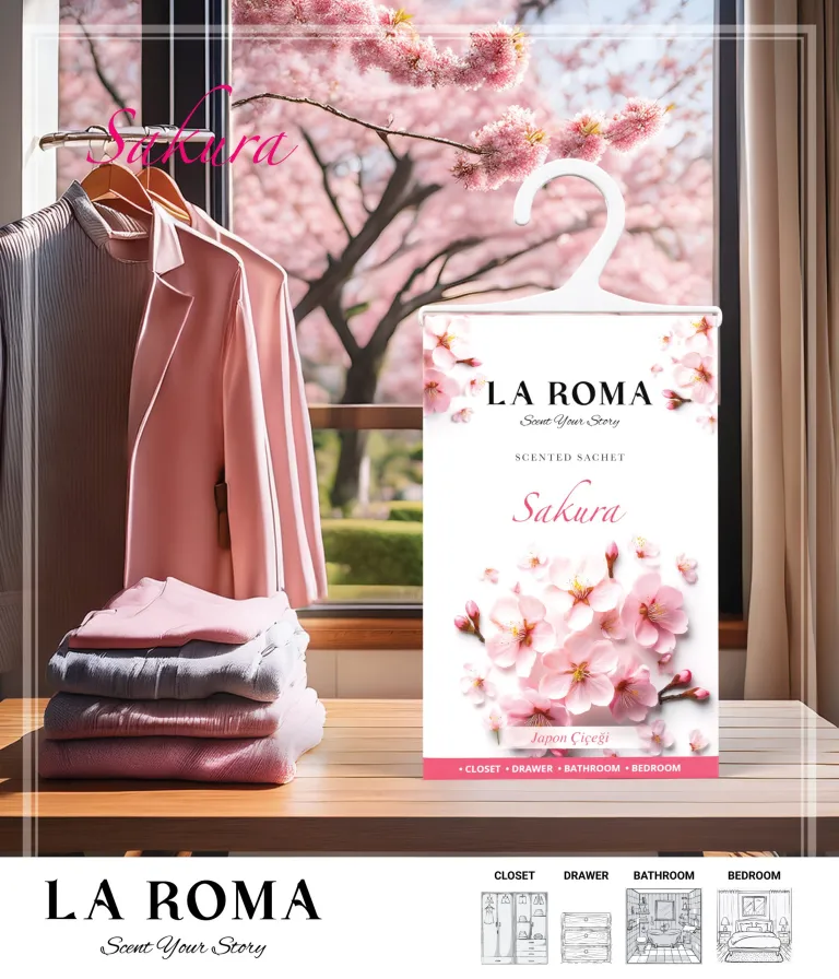 Odorizant de dulap La Roma Sakura 26g – Săculeț parfumat pentru haine [1]