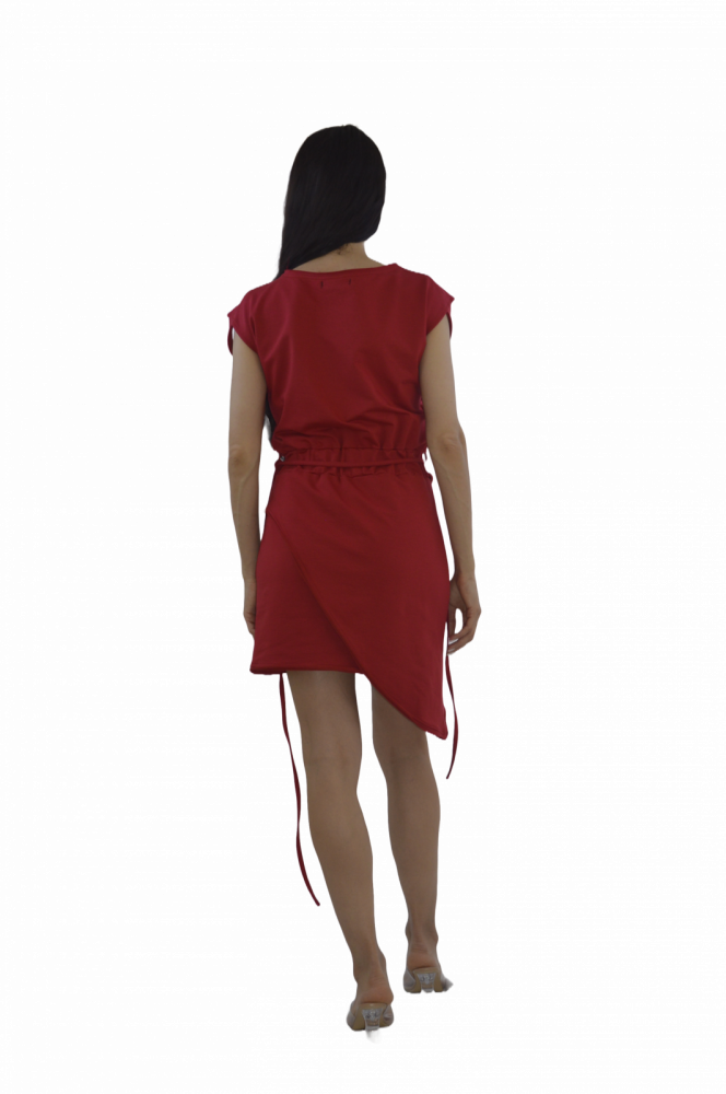 Rochie “Sunset Bloom” – Artistică, Lejeră, Asimetrică, Fabricată în România [5]