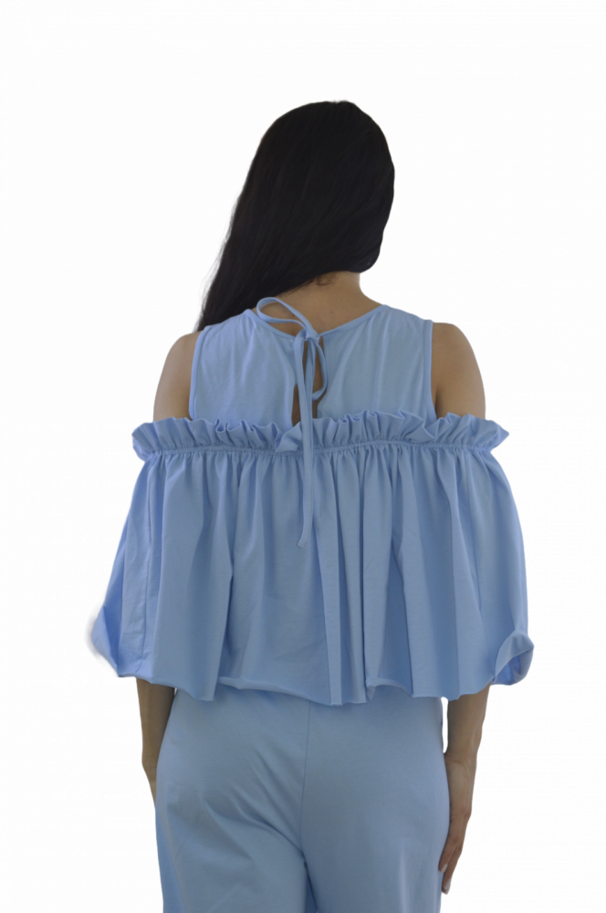 Set „Blue Breeze” – Feminin, Lejer, cu Umerii Goți, Fabricat în România [6]