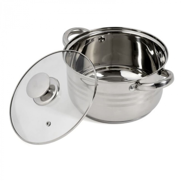 SET INOX DAR 6 PCS CRATITE CU CAPAC STICLA (2.3/3.2L/4.2) 23717 [7]