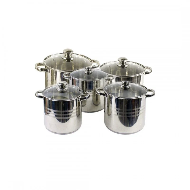 SET INOX DAR 10PCS OALE CU CAPAC STICLA [2]