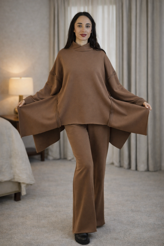 Trening dama maro – Set casual premium cu bluza oversized [3]