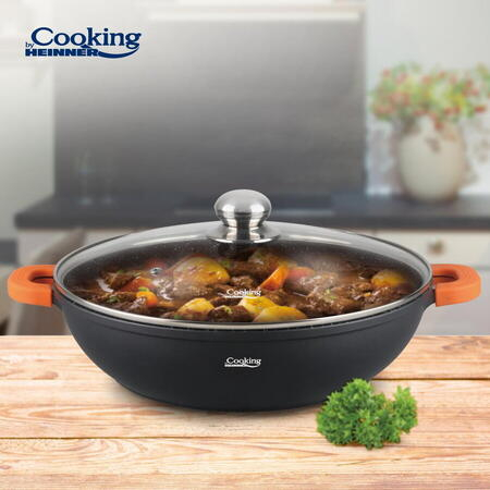 Heinner Cratita aluminiu + capac 32x8.5 cm,5.5 L [3]