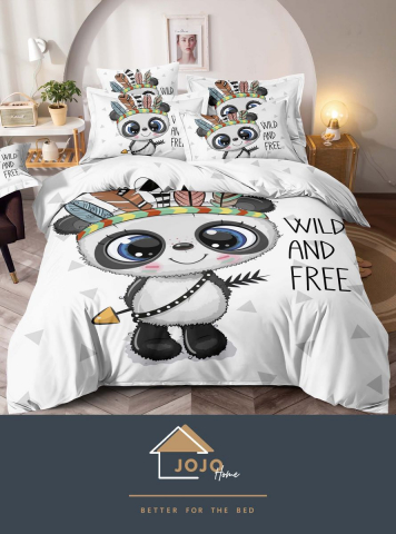 3D Lenjerii de pat Bumbac Finet 6 piese - lenjerie-copii-jojo-home-wild-and-free-3d-ursulet-bumbac-finet-elastic.jpg