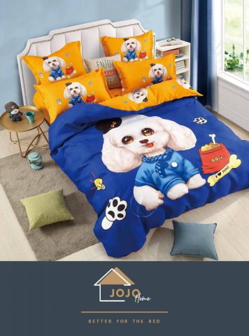 3D Lenjerii de pat Bumbac Finet 6 piese - lenjerie-pat-jojo-home-3d-catelus-bumbac-finet-elastic.jpg