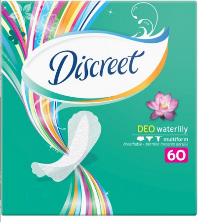 Tampoane si absorbante - Absorbantele Zilnice Discreet Multiform Waterlily, 60 bucăți