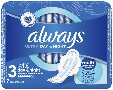 Tampoane si absorbante - Absorbantele Always Ultra Night, 7 bucăți