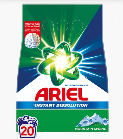 Detergent pudra - ARIEL DETERGENT RUFE AUTOMAT 1.5KG MOUNTAIN SPRING 20SPALARI