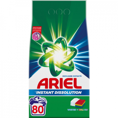 Spalare si Intretinere rufe - Detergent automat ARIEL Whites + Colors, 6 kg, 80 spalari