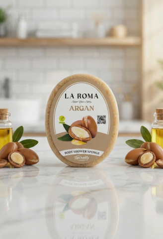Burete cu sapun vegan La roma - Burete cu sapun vegan, 130g, Argan, La Roma