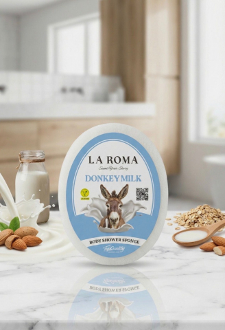 Burete cu sapun vegan La roma - Burete cu sapun vegan, 130g, Donkey Milk, La Roma
