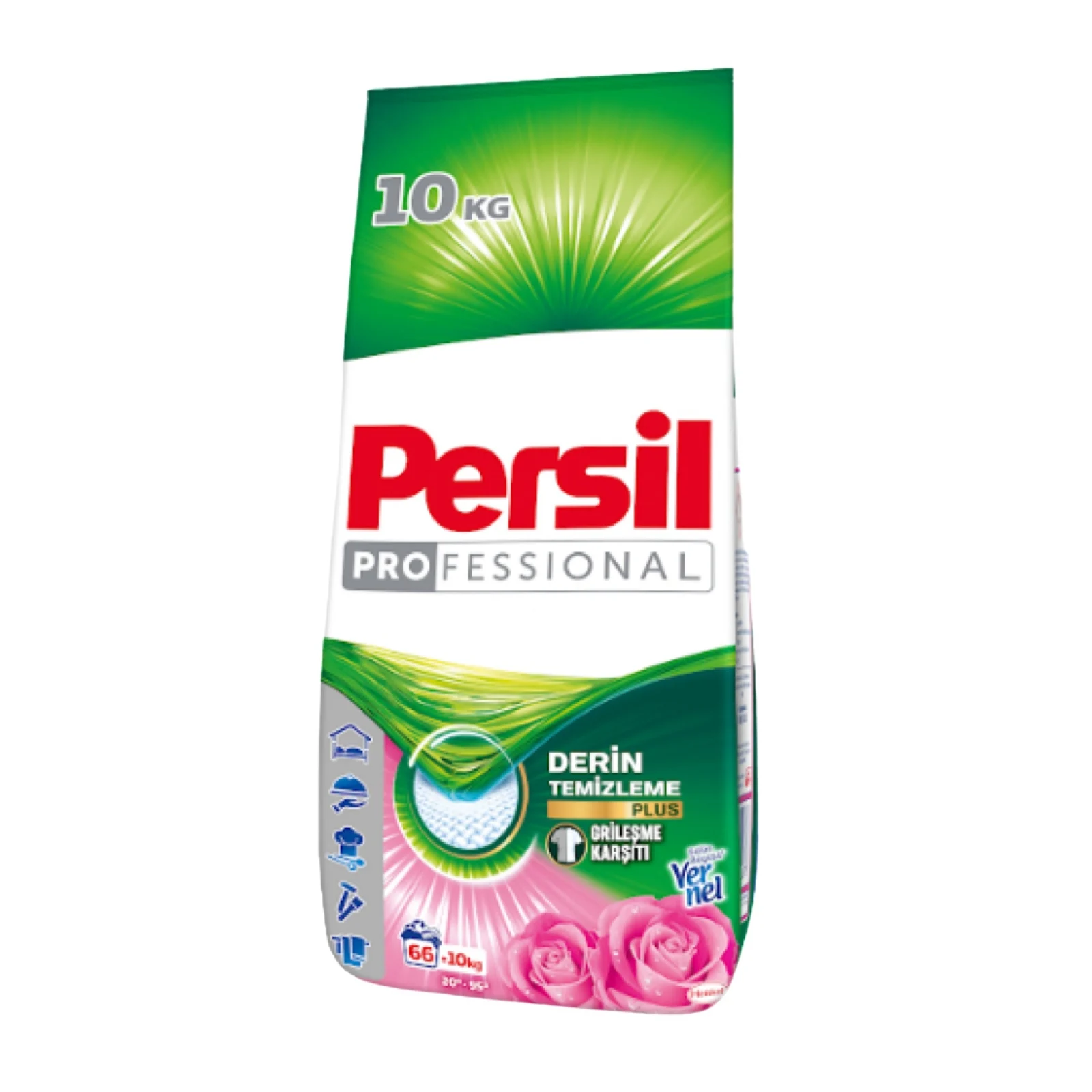 ARIEL 10kg promo - Detergent automat Persil Professional Powder Rose 10 kg, rufe albe si colorate, 66 spalari