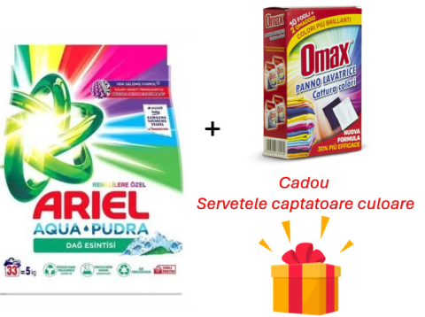 Detergent promo - Detergent De Rufe Ariel  Pudra Automat, 33 de spalari, 5Kg