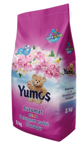 Spalare si Intretinere rufe - Detergent de rufe pudra Yumos trandafir color 2kg 20 spalari