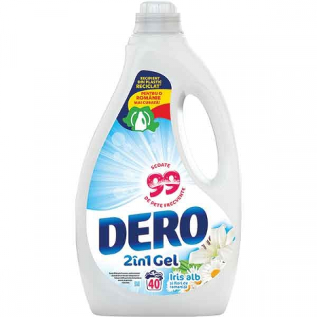 Produse de curatenie Promotii - Detergent lichid DERO Iris Alb, 2l, 40 spalari