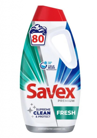 Detergent Lichid - Detergent lichid SAVEX Premium Fresh, 3.6 l, 80 spalari