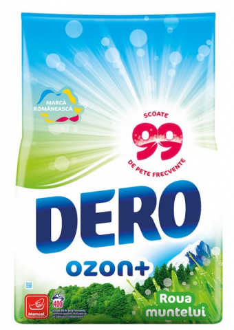 Detergent pudra - Detergent manual Dero Ozon+ Roua Muntelui, 20kg, 400 spalari