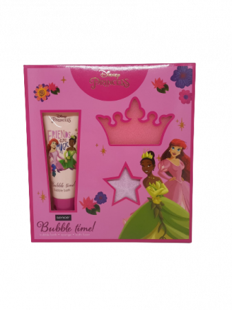 Produse Bebe - DISNEY PRINCESS CASETA CADOU ( SPUMANT75ML + BATH FIZZER45GR + BURETE