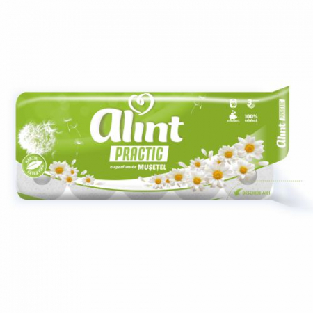 Consumabile și Uz Casnic - ALINT HARTIE IGIENICA PRACTIC 10 ROLE 3 STR MUSETEL