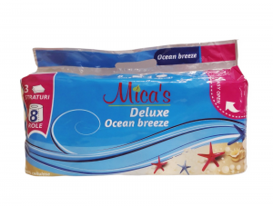 Produse igiena - HARTIE IGIENICA 3STR - MICAS DELUXE 8ROLE OCEAN BREEZE