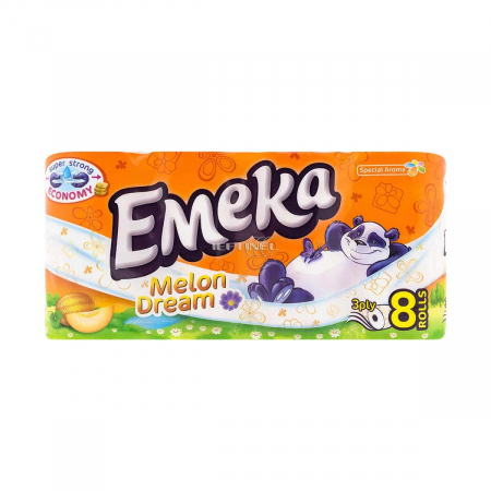 Consumabile și Uz Casnic - HARTIE IGIENICA EMEKA  - 8ROLE 3STRATURI MELON DREAM