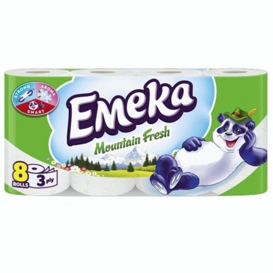 Consumabile și Uz Casnic - EMEKA HARTIE IGIENICA 8ROLE 3STRATURI MOUNTAIN FRESH