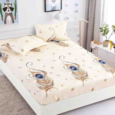 Huse de pat 180cmx200cm bumbac finet - Husa de pat Bumbac Finet cu elastic 180cmx200cmx25cm + 2 fete de perne 50 x 70cm