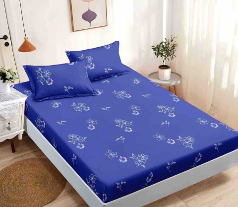 Lenjerii de pat - Husa de pat Bumbac Finet cu elastic 180cmx200cmx25cm + 2 fete de perne 50 x 70cm