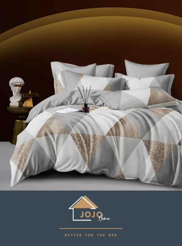 Lenjerii de pat Bumbac Finet 6 piese (fara elastic) - lenjerie-pat-jojo-home-gri-bronz-geometric-finet.jpg