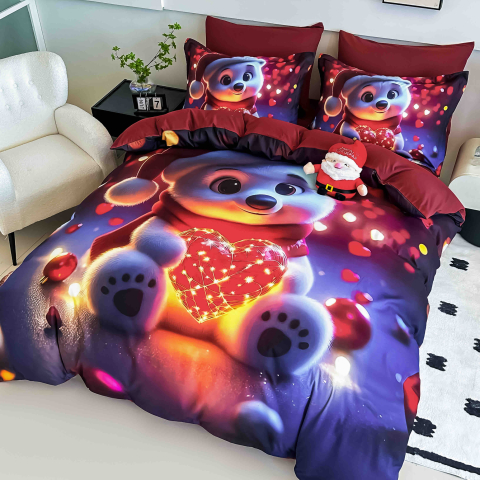 Lenjerie pat Finet gros JOJO HOME Craciun – model festiv [2]