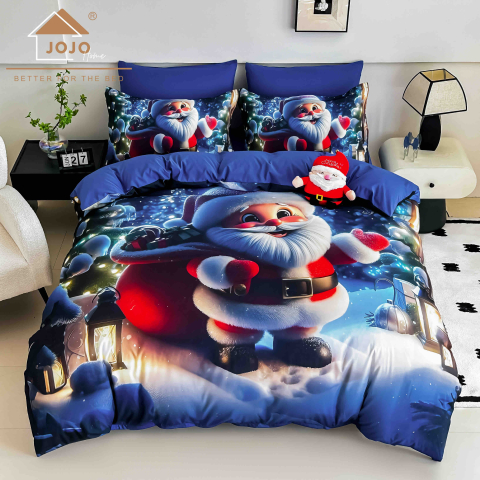 Lenjerii colectia de Craciun - Lenjerie pat Finet gros JOJO HOME Craciun – model festiv