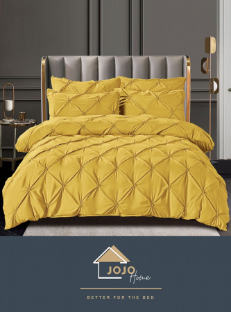 Lenjerii Premium pentru pat dublu - Lenjerie premium de pat dublu din finet cu pliuri - Eleganță și confort pentru un somn odihnitor