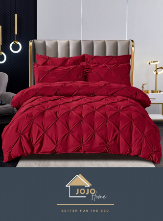 Lenjerii Premium pentru pat dublu - Lenjerie premium de pat dublu din finet cu pliuri - Eleganță și confort pentru un somn odihnitor