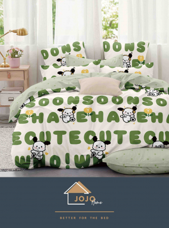 Lenjerii de Pat 1 Persoana Bumbac finet - lenjerie-pat-jojo-home-panda-verde-bumbac-finet.jpg