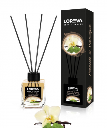 Odorizante de camera Loreva 100ml - LOREVA ODORIZANT CAMERA DIFFUSER 100ML PATCHOULI VANILLA