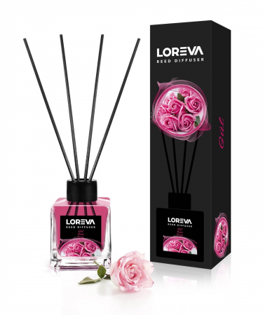 Odorizante de camera Loreva 100ml - LOREVA ODORIZANT CAMERA DIFFUSER 100ML ROSE
