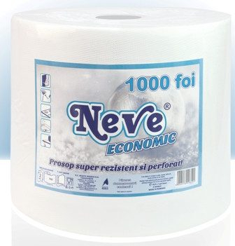 Prosoape si servetele de hartie - Prosop hartie NEVE ECONOMIC – 2 straturi – 1000 foi/rola