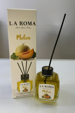 Odorizant de camera La Roma 130ml - Odorizant cameră La Roma Melon 130ml – difuzor cu arome fructate de pepene galben, efect revigorant