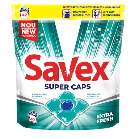 Detergent capsule - Detergent capsule SAVEX Super Caps Fresh, 42 spalari