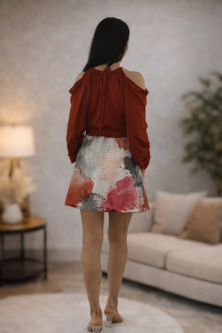 Trening dama bleu casual – Set modern cu hanorac oversized [1]