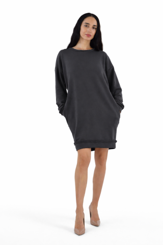 Imbracaminte dama - Rochie dama neagra – Design modern cu decupaj elegant la spate