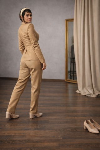 Rochie dama mini cu imprimeu floral mandala si maneci decupate – vedere frontala [1]