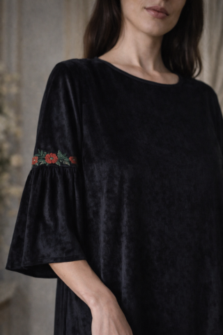 Rochie eleganta dama neagra cu maneci largi [2]