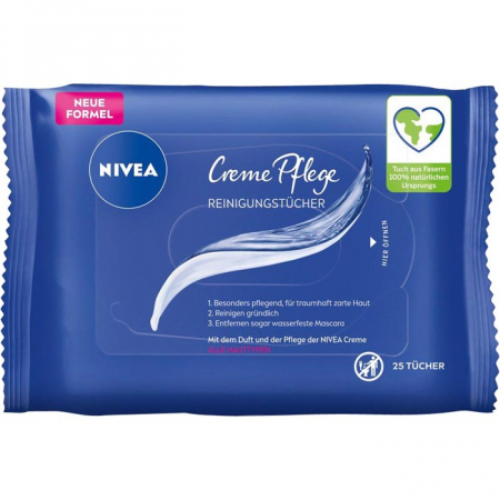 Ingrijire personala & Cosmetice - Servetelele Umede Demachiante NIVEA Creme Pflege, 25 bucăți