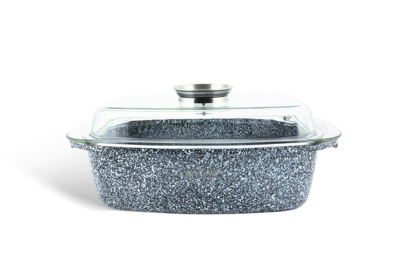 Cratita pentru cuptor 32 cm, capac sticla, 5.5L Edenberg EB-8007 [2]